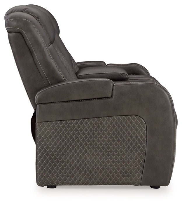 Fyne-Dyme Shadow Power Reclining Loveseat with Console - 3660218 - Vega Furniture