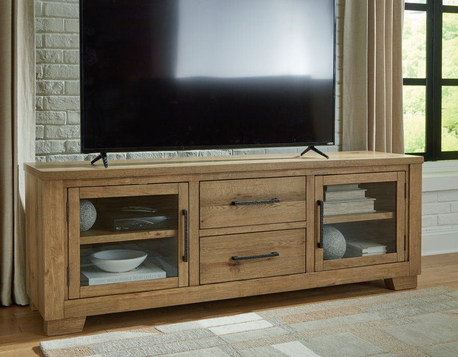 Galliden Light Brown 80" TV Stand - W841-68 - Vega Furniture
