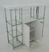 Gallimore High Glossy White/Chrome 2-Door Bar Cabinet with Glass Shelf - 182757 - Vega Furniture