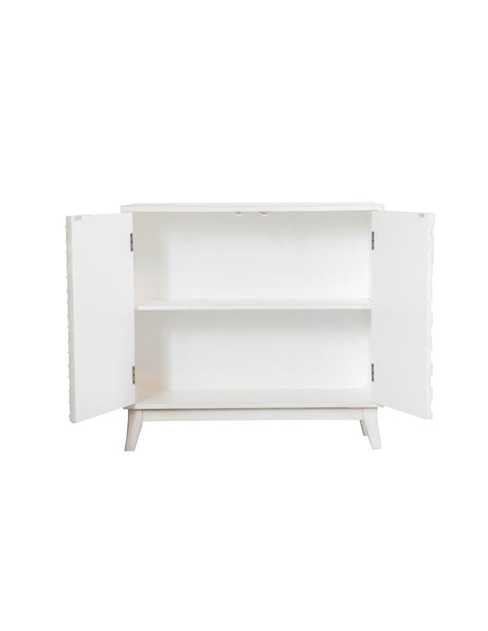 Gambon White Rectangular 2-Door Accent Cabinet - 953401 - Vega Furniture