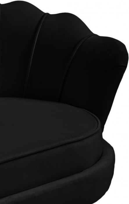 Gardenia Black Velvet Chair - 684Black-C - Vega Furniture