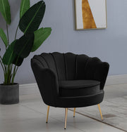 Gardenia Black Velvet Chair - 684Black-C - Vega Furniture