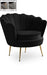 Gardenia Black Velvet Chair - 684Black-C - Vega Furniture