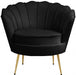 Gardenia Black Velvet Chair - 684Black-C - Vega Furniture