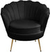 Gardenia Black Velvet Chair - 684Black-C - Vega Furniture