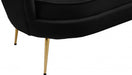 Gardenia Black Velvet Sofa - 684Black-S - Vega Furniture