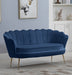 Gardenia Blue Velvet Loveseat - 684Navy-L - Vega Furniture