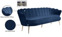 Gardenia Blue Velvet Sofa - 684Navy-S - Vega Furniture