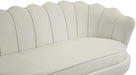 Gardenia Cream Velvet Loveseat - 684Cream-L - Vega Furniture