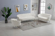 Gardenia Cream Velvet Loveseat - 684Cream-L - Vega Furniture