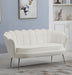 Gardenia Cream Velvet Loveseat - 684Cream-L - Vega Furniture