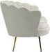 Gardenia Cream Velvet Loveseat - 684Cream-L - Vega Furniture