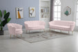 Gardenia Pink Velvet Sofa - 684Pink-S - Vega Furniture