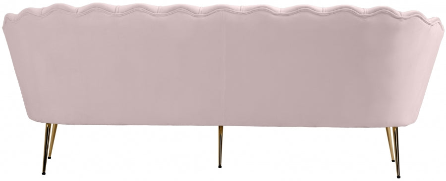 Gardenia Pink Velvet Sofa - 684Pink-S - Vega Furniture