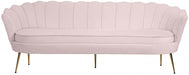 Gardenia Pink Velvet Sofa - 684Pink-S - Vega Furniture