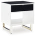 Gardoni White/Black End Table - T756-3 - Vega Furniture