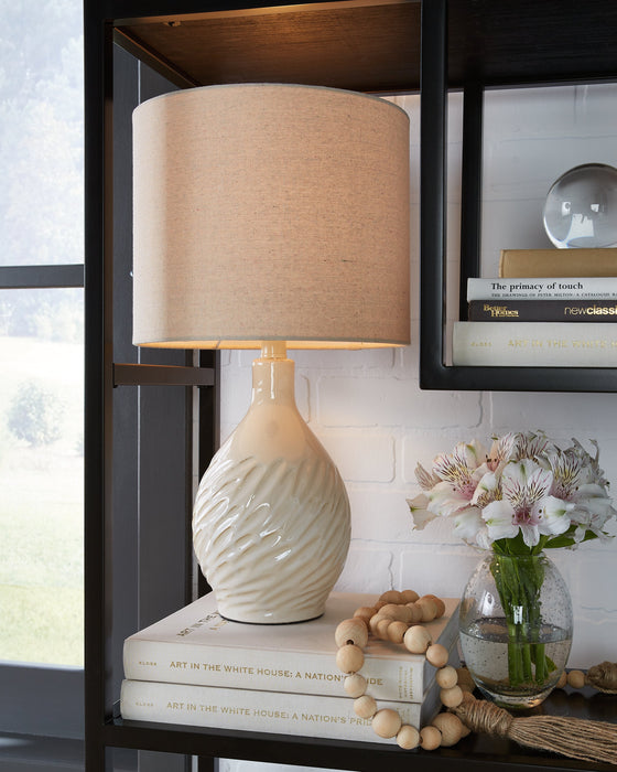 Garinton Cream Table Lamp - L180194 - Vega Furniture