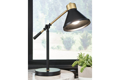 Garville Black/Gold Finish Desk Lamp - L734342 - Vega Furniture