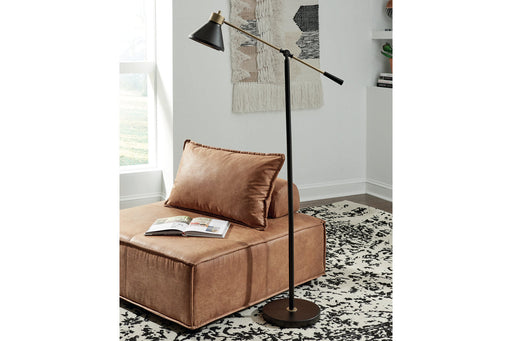 Garville Black/Gold Finish Floor Lamp - L734341 - Vega Furniture
