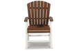 Genesis Bay Brown/White Outdoor Dining Arm Chair, Set of 2 - P212-601A - Vega Furniture