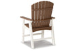 Genesis Bay Brown/White Outdoor Dining Arm Chair, Set of 2 - P212-601A - Vega Furniture