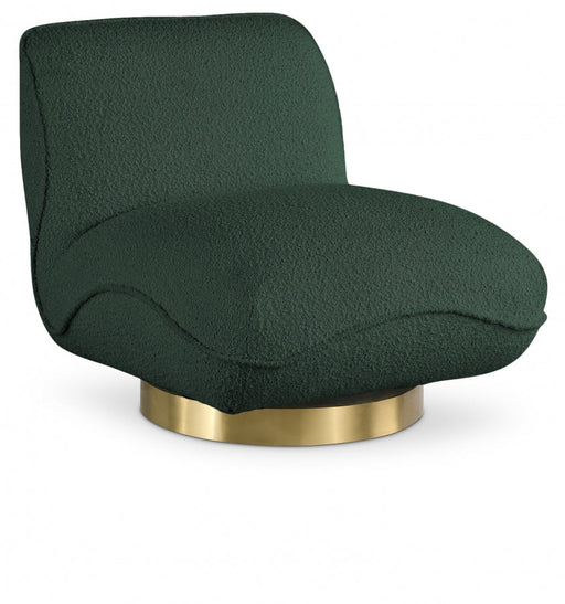 Geneva Green Boucle Fabric Swivel Accent Chair - 492Green - Vega Furniture