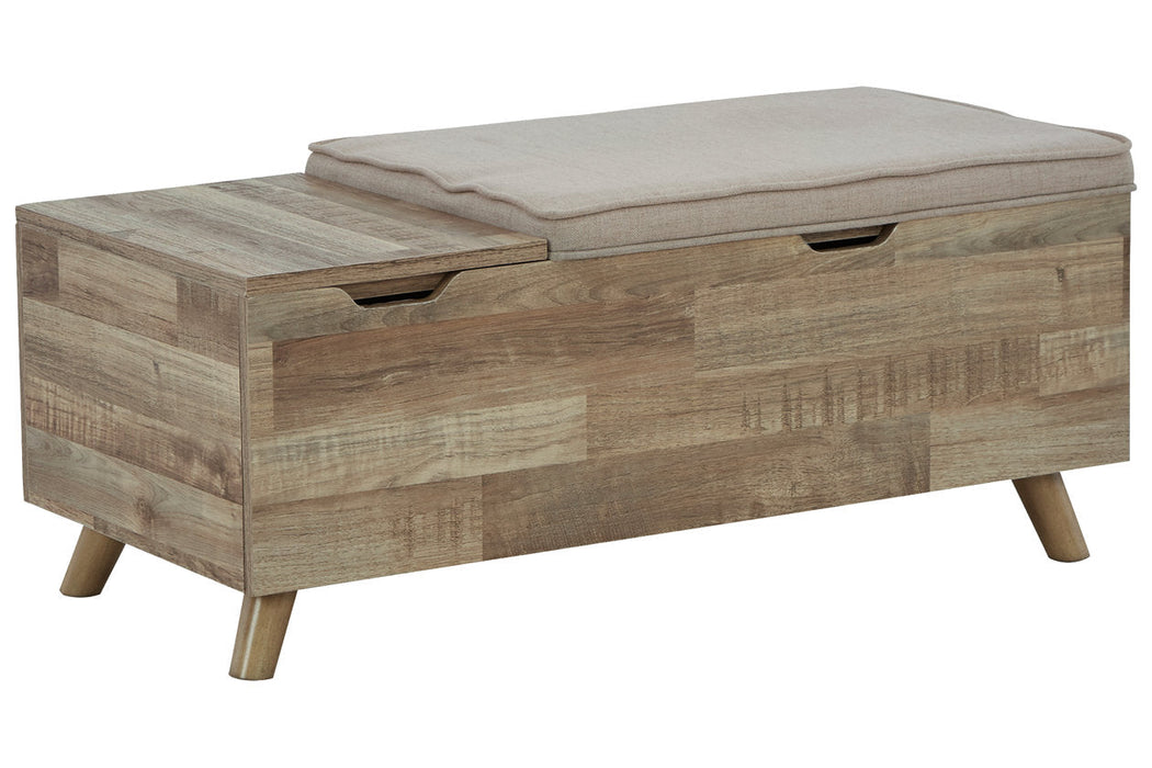 Gerdanet Beige/Brown Storage Bench - A3000318 - Vega Furniture