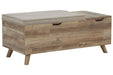 Gerdanet Beige/Brown Storage Bench - A3000318 - Vega Furniture