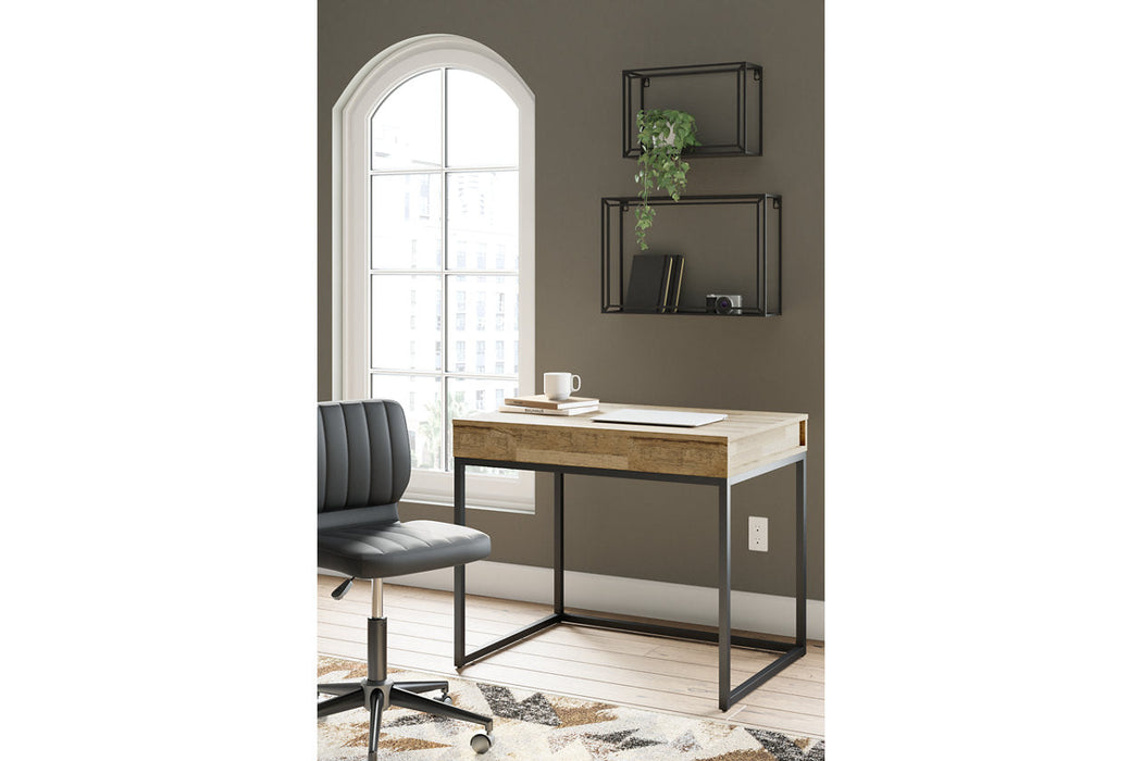 Gerdanet Light Brown/Black 36" Home Office Desk - H320-13 - Vega Furniture