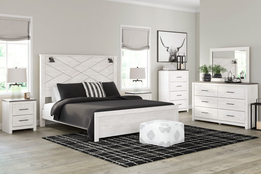 Gerridan White/Gray Lighted Panel Bedroom Set - SET | B1190-54 | B1190-57 | B1190-98 | B1190-92 | B1190-44 - Vega Furniture