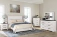 Gerridan White/Gray Queen Panel Bed - SET | B1190-71 | B1190-96 - Vega Furniture