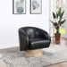 Gibson Faux Leather Accent Chair Black - 484Black - Vega Furniture