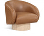 Gibson Faux Leather Accent Chair Cognac - 484Cognac - Vega Furniture