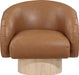 Gibson Faux Leather Accent Chair Cognac - 484Cognac - Vega Furniture