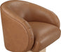 Gibson Faux Leather Accent Chair Cognac - 484Cognac - Vega Furniture