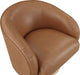 Gibson Faux Leather Accent Chair Cognac - 484Cognac - Vega Furniture