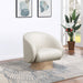 Gibson Faux Leather Accent Chair Cream - 484Cream - Vega Furniture