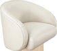 Gibson Faux Leather Accent Chair Cream - 484Cream - Vega Furniture