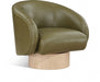 Gibson Faux Leather Accent Chair Green - 484Olive - Vega Furniture