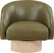 Gibson Faux Leather Accent Chair Green - 484Olive - Vega Furniture