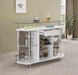 Gideon Crescent Shaped Glass Top Bar Unit with Drawer - 182235 - Vega Furniture