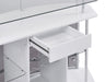 Gideon Crescent Shaped Glass Top Bar Unit with Drawer - 182235 - Vega Furniture