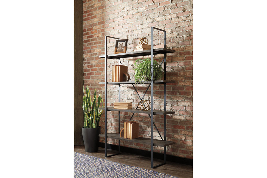 Gilesgrove Black/Gray Bookcase - A4000017 - Vega Furniture