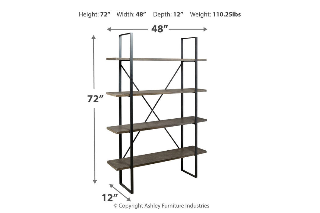 Gilesgrove Black/Gray Bookcase - A4000017 - Vega Furniture