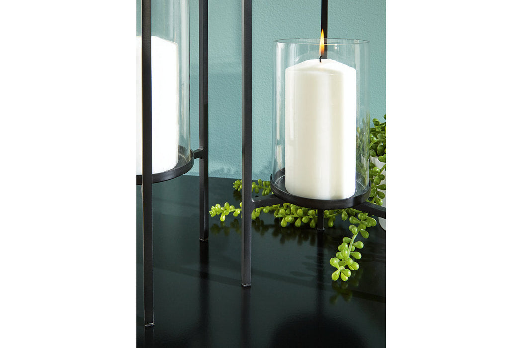 Ginette Black Candle Holder, Set of 2 - A2000463 - Vega Furniture