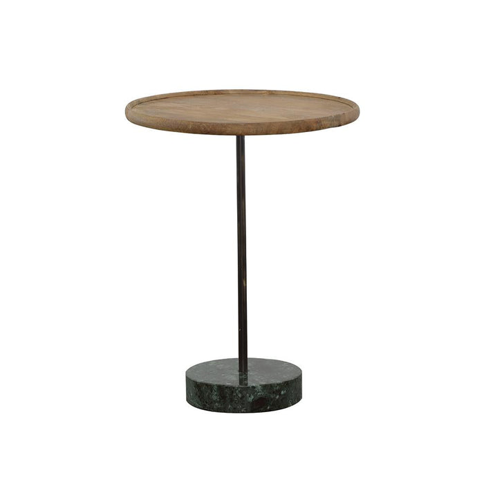 Ginevra Natural/Green Round Marble Base Accent Table - 935882 - Vega Furniture