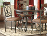 Glambrey Brown 5-Piece Round Dining Set - SET | D329-15 | D329-01 - Vega Furniture