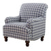 Glenn Blue Recessed Arms Accent Chair - 903093 - Vega Furniture