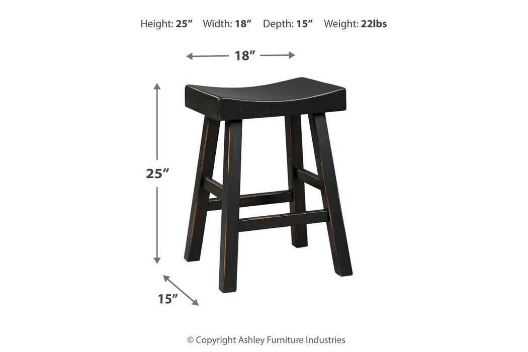 Glosco Black Counter Height Barstool, Set of 2 - D548-524 - Vega Furniture