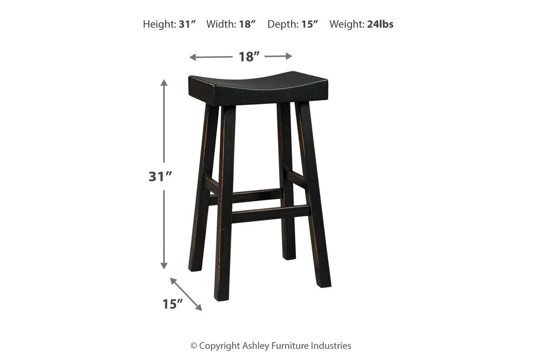 Glosco Black Pub Height Barstool, Set of 2 - D548-530 - Vega Furniture